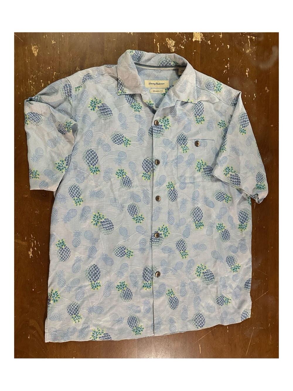 Tommy Bahama NWT Silk ‘Pineapple Hideaway’ Camp Shirt Size Medium